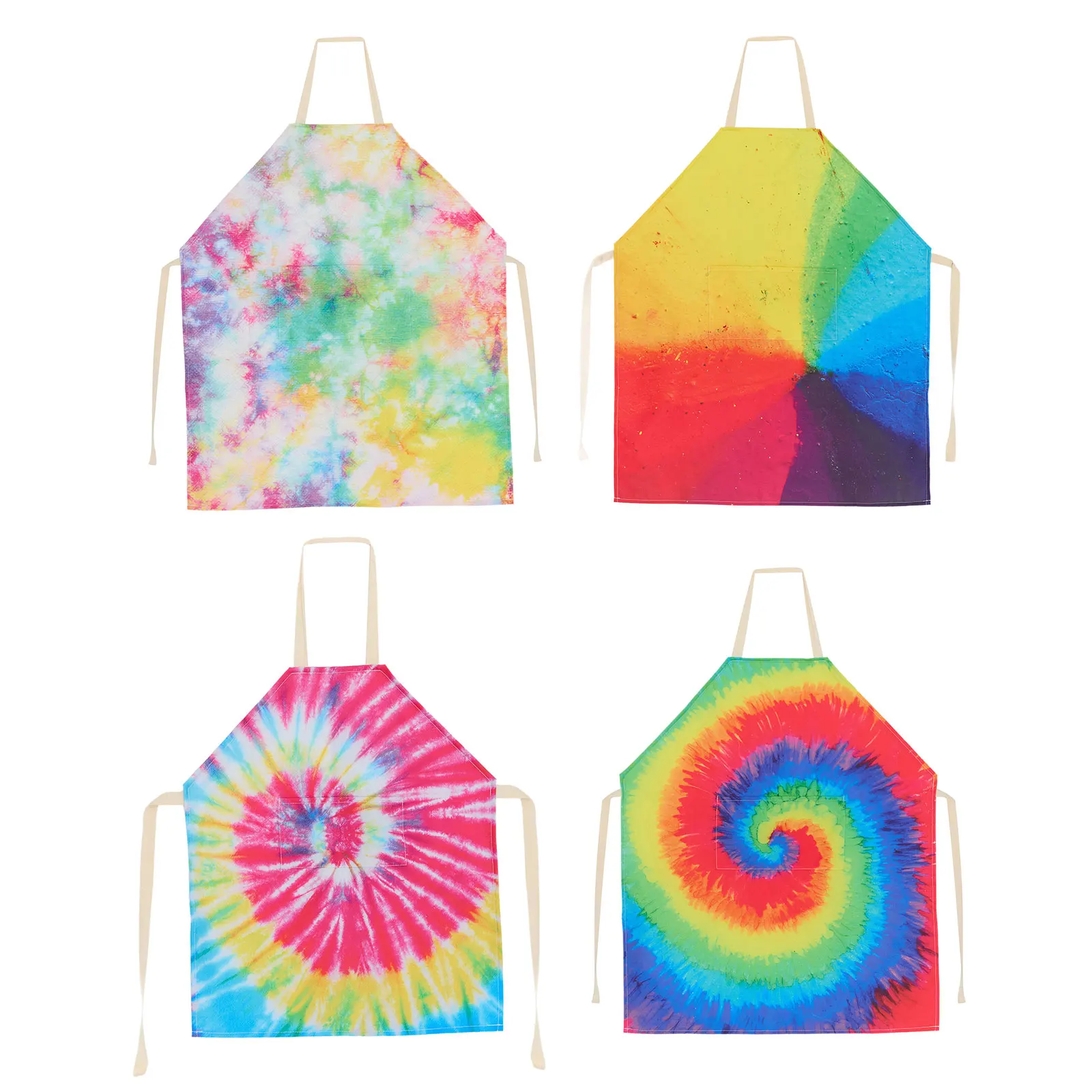 

Children Adults Colorful Waterproof Apron Front Large Pocket Waterproof Aprons Cooking Painting Baking Gardening Supplies