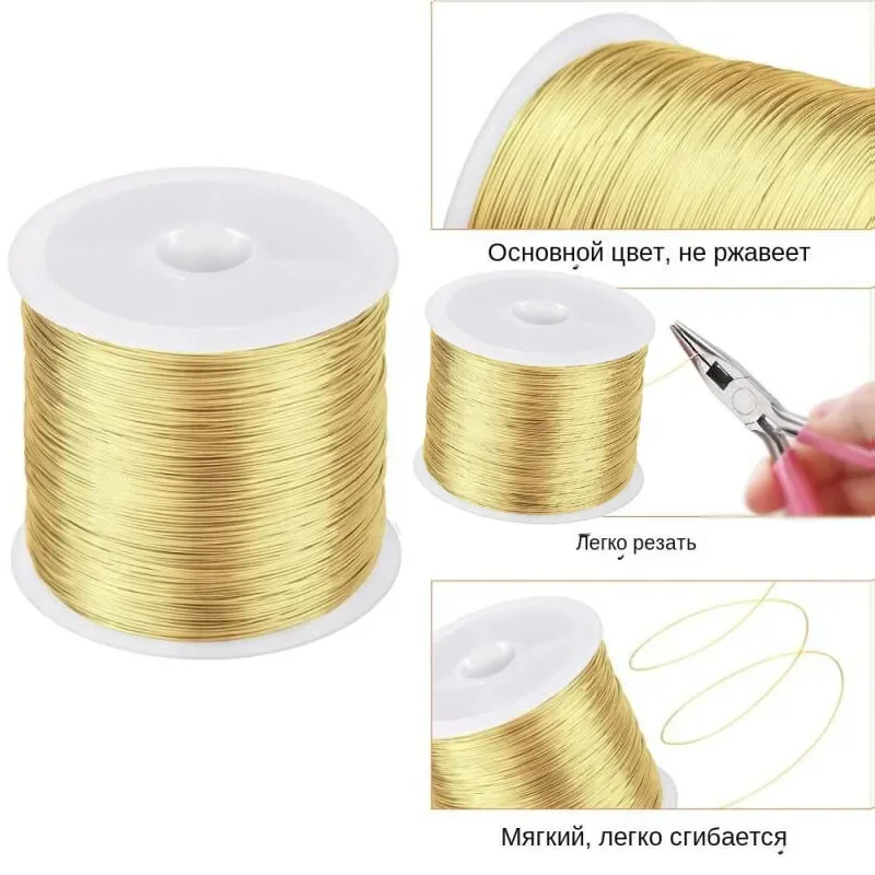 50g Solids Brass Wire 0.1mm 0.2mm 0.3mm 0.5mm 0.6mm 0.7mm 0.8mm 1mm 1.1mm 1.2mm DIY handmade jewelry making supplies image 5