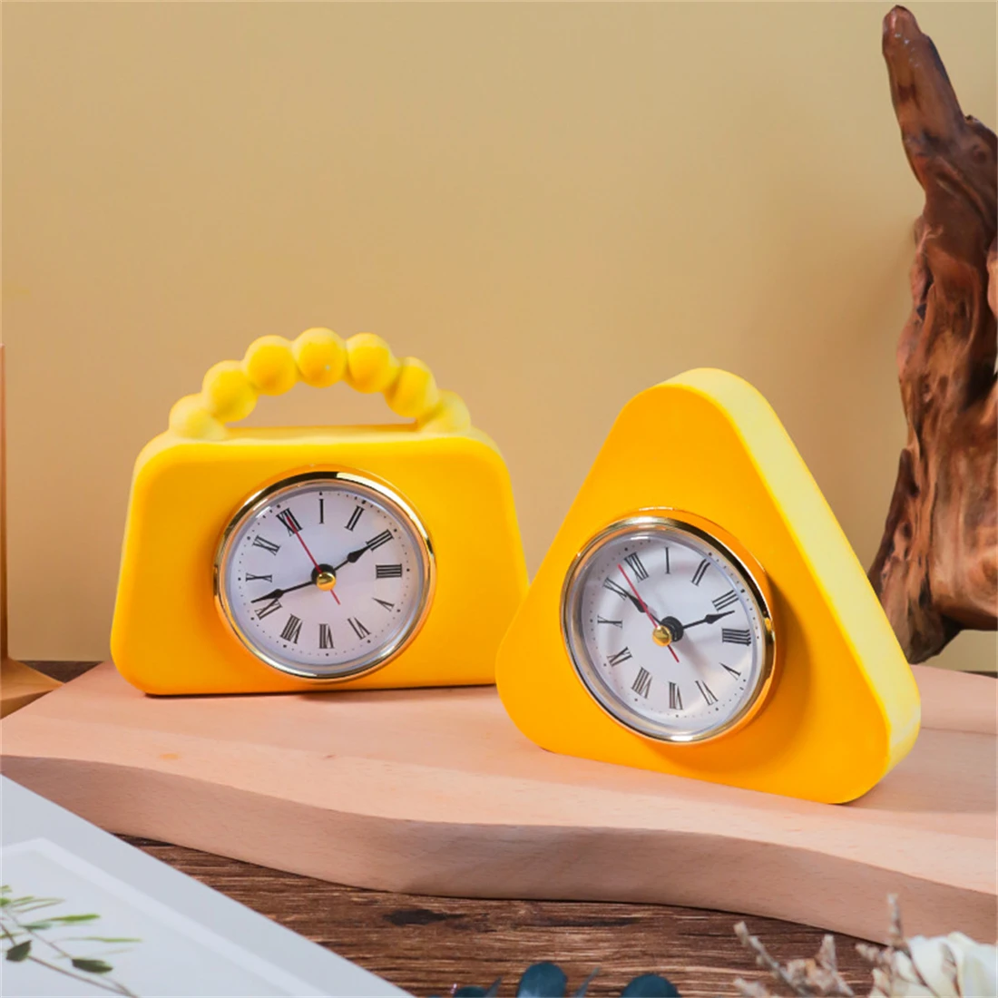 DIY reloj de mesa Vertical mesa de péndulo molde de silicona Linda casa/forma de pájaro adorno de reloj Molde de resina Epoxy decoración del hogar