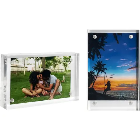 Cornice Polaroid, cornice Instax Mini, cornice per foto piccola da tavolo in acrilico 2x3, dimensioni portafoglio, adatta perfettamente Instax/Po da 2,1 x 3,4 pollici