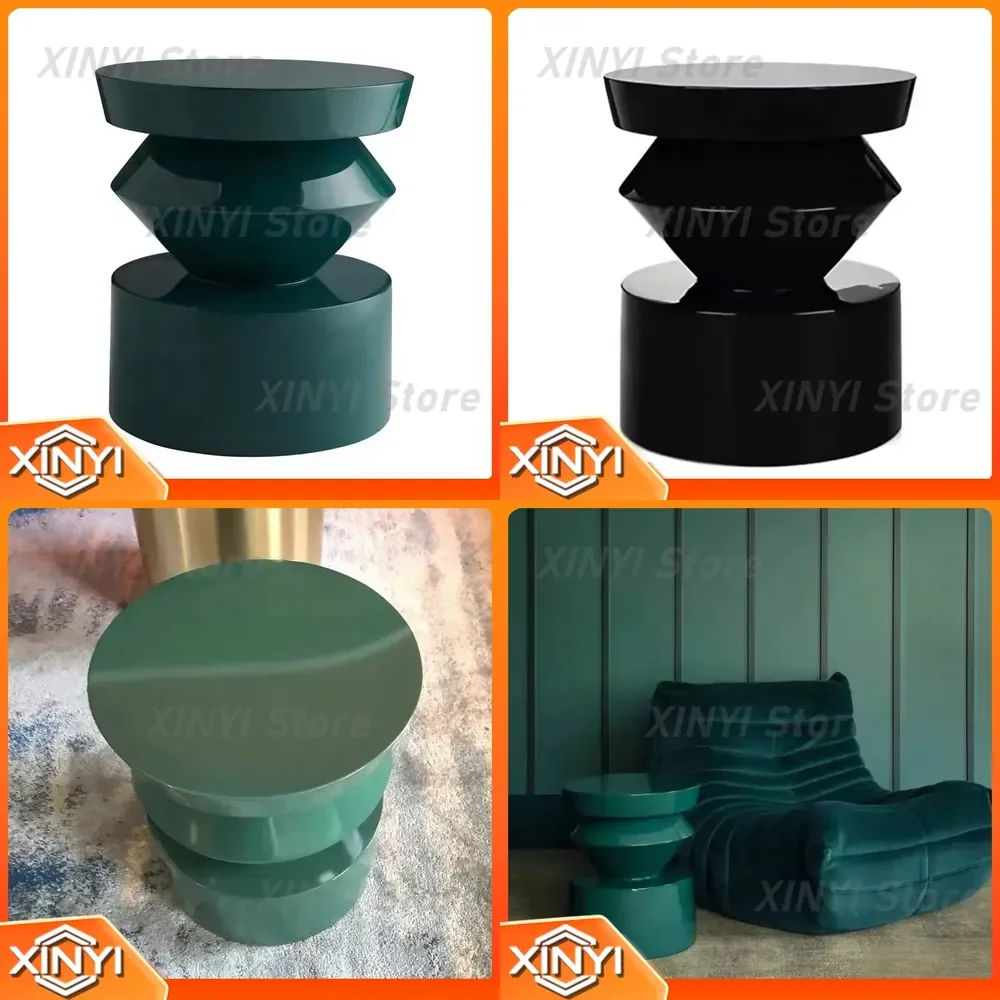 for Living Room Coffee Table Fiberglass Handcrafted Lacquer Finish Modern Scandinavian Design Dual Use Indoor Outdoor