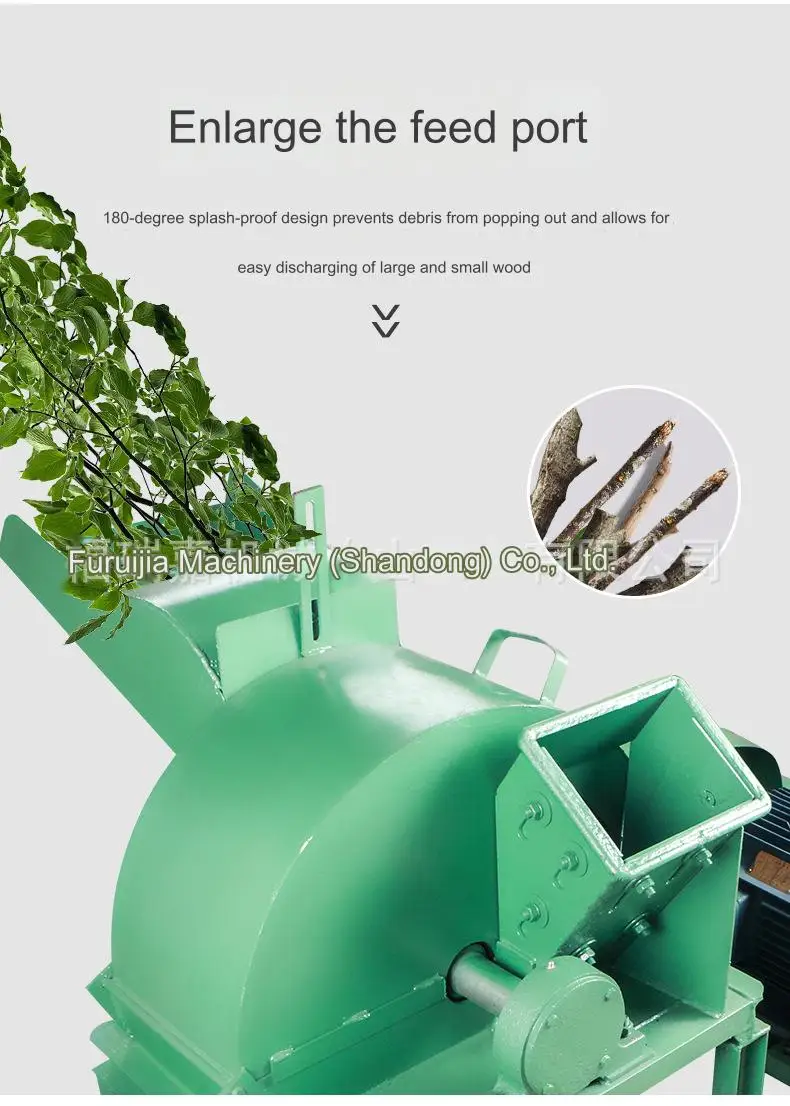 Diameter Wood Chipper Shredder Mulcher Drum Type Wood Chipper Machine Electric/Gasoline Powered Used Engine Pump