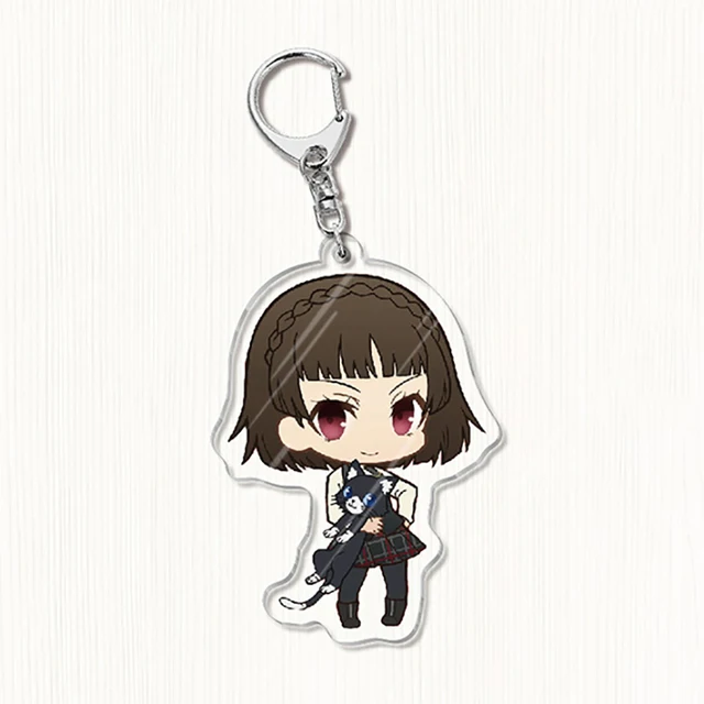 Game Persona 5 Keychain Ren Amamiya Ryuji Sakamoto Anne Takamaki Cartoon Print Acrylic Key Ring Chain Collection Otaku Gift