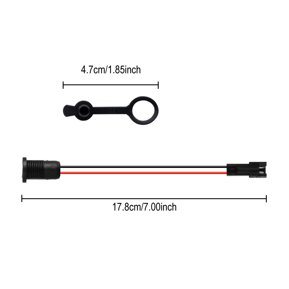 5.5x2.1mm gniazdo typu Jack prądu stałego żeński mocowanie panelu do 2-pinowego kabla męskie złącze wtykowe JST SM 5.5*2.1mm do skutera elektrycznego