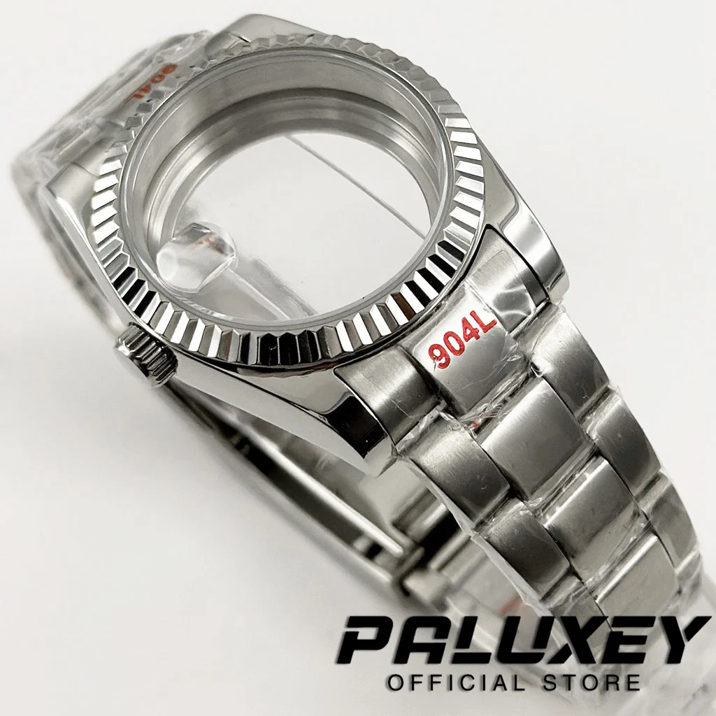 Высококачественные 36 мм/40 мм рифленые изогнутые водонепроницаемые часы NH34 NH35 NH36 NH38 NH70 NH72 с зеркальным сапфировым стеклом ETA2824