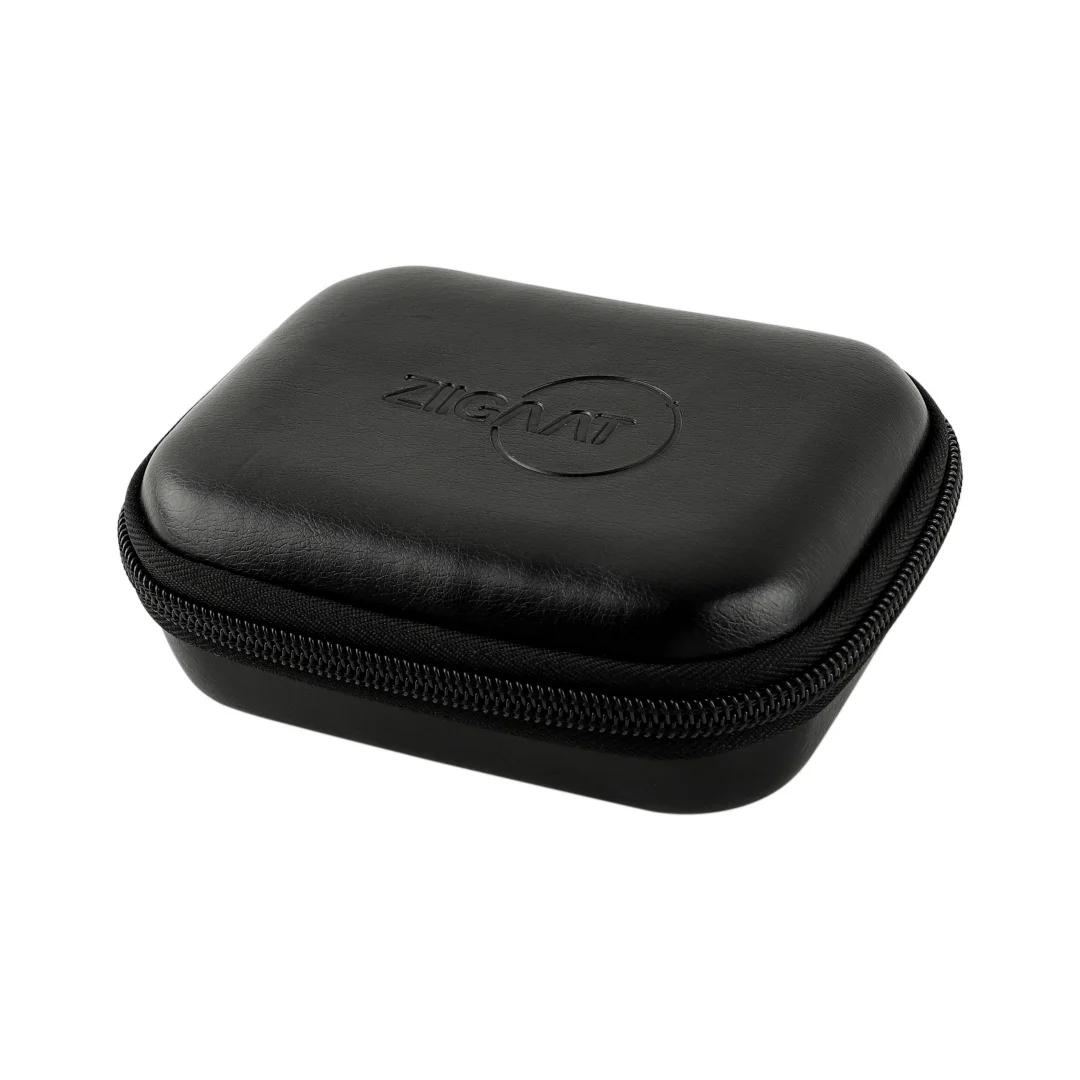 ZiiGaat PELLEPOD Estojo de couro para fones de ouvido, à prova d'água, caixa de armazenamento IEM, bolsa de transporte rígida, caixa de armazenamento protetora adequada para fone de ouvido