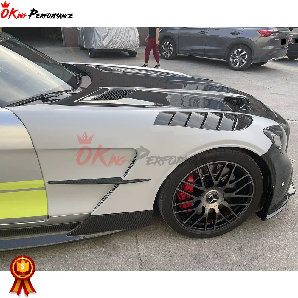 Black Series Style Dry Carbon Fiber Fender For Mercedes Benz AMG GT GTS GTR GTC Bodykit