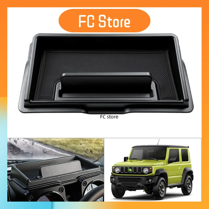 Center Console Dash Organizer for 2019-2024 Suzuki Jimny JB64 JB74 Accessories  with Cellphone Holder Storage Box