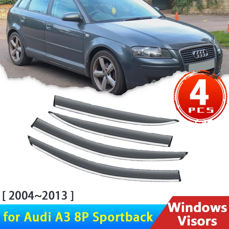 Windshield for Audi A3 8P Sportback 5-door II 2004~2013 Accessories Deflectors Rain Eyebrow Guards Sun Visor Car Windows Visors