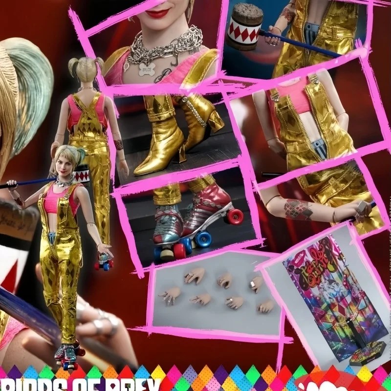 

New Genuine Hot Toys 1/6 Harley Quinn Action Figure Birds Of Prey Ht Mms565 Anime Figure The Clown'S Girl Model Collection Gifts
