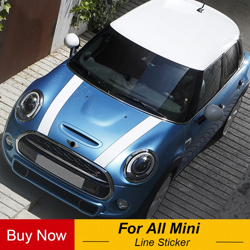 Car Hood Engine Line Sticker Stripe Decal For Mini Cooper S One F54 F55 F56 F60 R50 R53 R55 R56 R60 R61 Car Styling Accessories