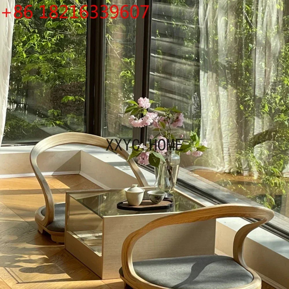 

Стол и стулья для эркера TAO / Комплект из стола и стульев из массива дерева для чайной комнаты в стиле татами