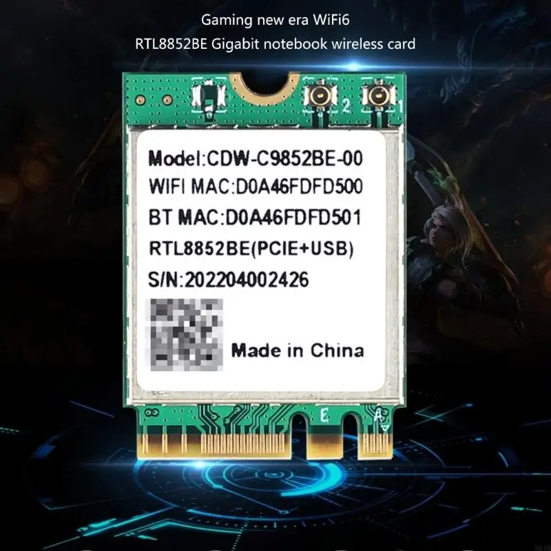 N84B RTL8852BE Двойная полоса WiFi 6 Card 802.11ac Axe Wireless NGFF M.2 Карта для 10