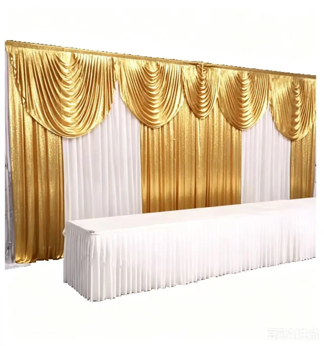 

3x6M/10x20FT Luxury Gold Swags Wedding Decoration Baby Shower Party Backdrop Panel Drapes Panel Stage Background Curtain