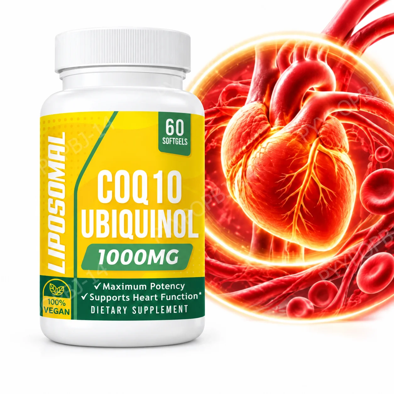 Coq10 Ubiquinol Softgel - Liposomal CoQ10 1000mg Softgels 60 kapsułek