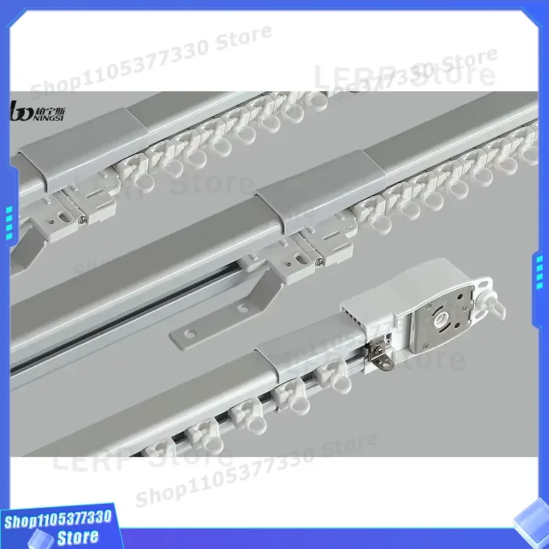 Smart Electric Curtain Track Retractable Aluminum Rail Voice Control Modern Home Hotel Automation System Silent Motorized