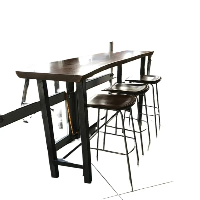 Table and chair combination commercial bar counter, household balcony against the wall high-footed narrow table long table