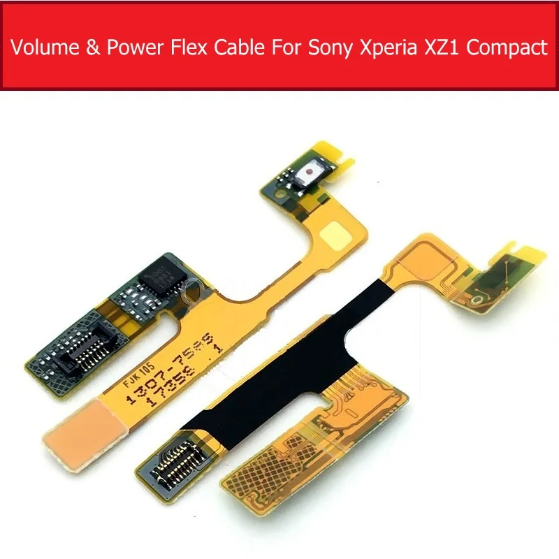 Power & Volume Flex Cable For Sony Xperia XA1/XA1 Plus/XA1 Ultra/XZ1/XZ1 Compact Main Side key Switch Button Flex Ribbon Repair