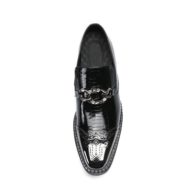 Sapatos de couro preto masculino, Oxfords, Tamanhos Grandes, Formal, Casamento, Festa, Escritório, Negócios