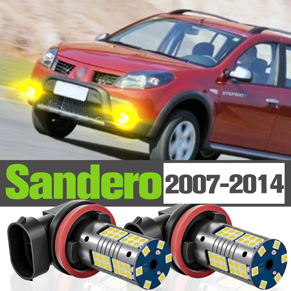 

2x LED Fog Light Accessories Lamp For Renault Sandero 1 2 2007-2014 2008 2009 2010 2011 2012 2013