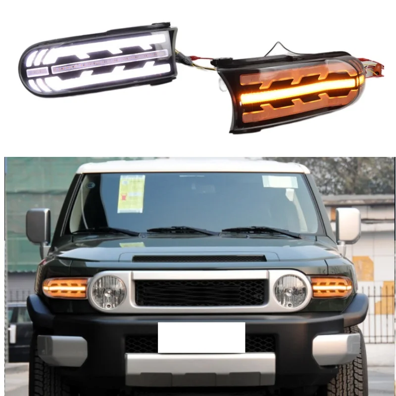 

Fj Cruiser 2007 Led Daytime Lights Fit For Toyota Fj Cruiser 2008-2020 2021 Turn Signal Lights Led Headlamps Auto Accessoires