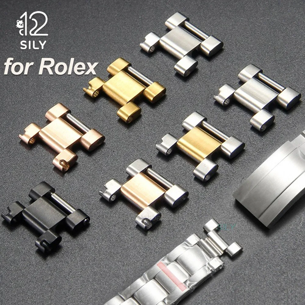 16mm*9mm Connector Spare Links End Parts Watch Band 904L Steel Tail Piece Accessory for Rolex Daytona GMT Water Ghost Submariner