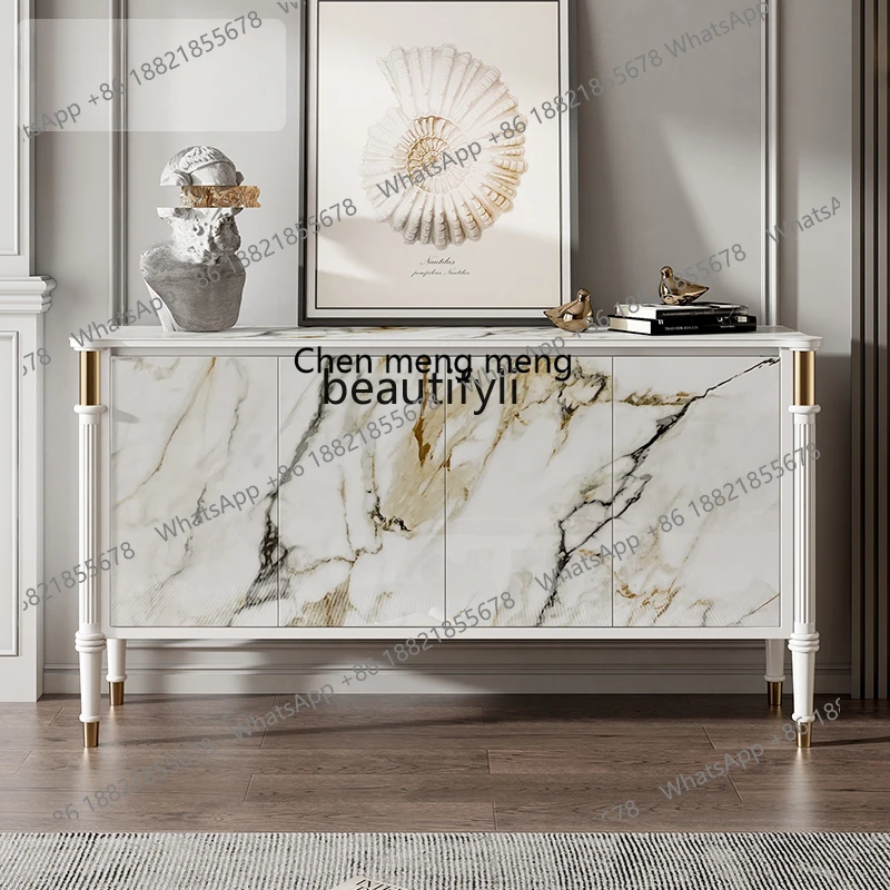 

Slate mystery cabinet Home light luxury solid wood decorative side cabinet Modern simple storage shoe cabinet