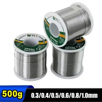 송진 코어 고순도 솔더 와이어, 다양한 전자 납땜에 적합, 최고 500g, 100g, 0.3, 0.4, 0.5, 0.6, 0.8, 1.0mm