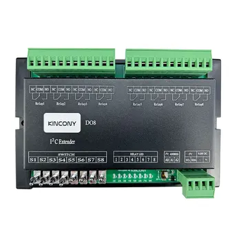 Kinkindo8 pcf8manual IO expansion i2c expander relay extend board 8 channel 10A relay with manual control ButtonsFor A series