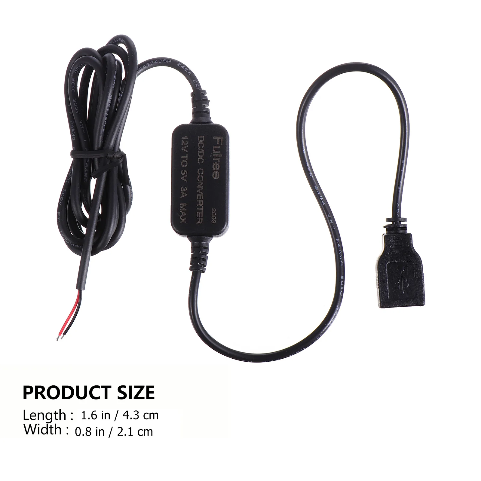 

12V Car Phone USB Voltage Regulator Converter DC Adapter ABS Charging Compact Size Suitable GPS Navigation Driving