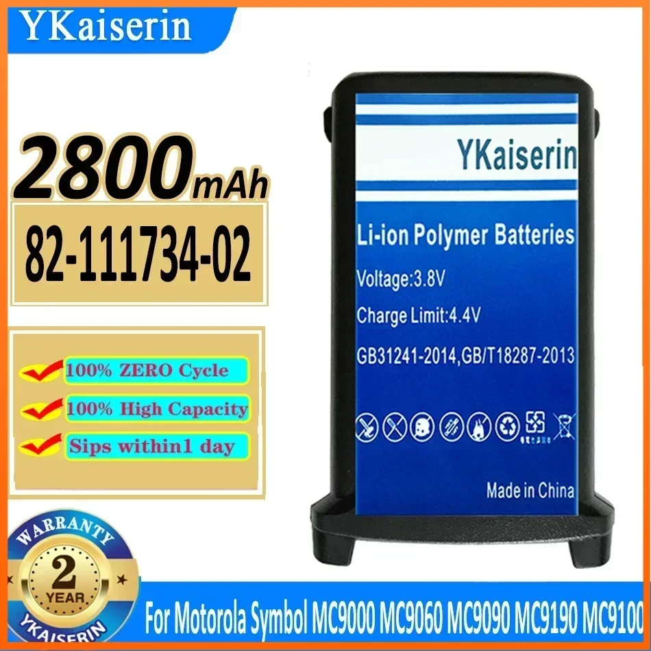 

2800mAh YKaiserin 82-111734-02 Battery for Motorola Symbol MC9000 MC9060 MC9090 MC9190 MC9100 Mobile Phone Batteries + Tools