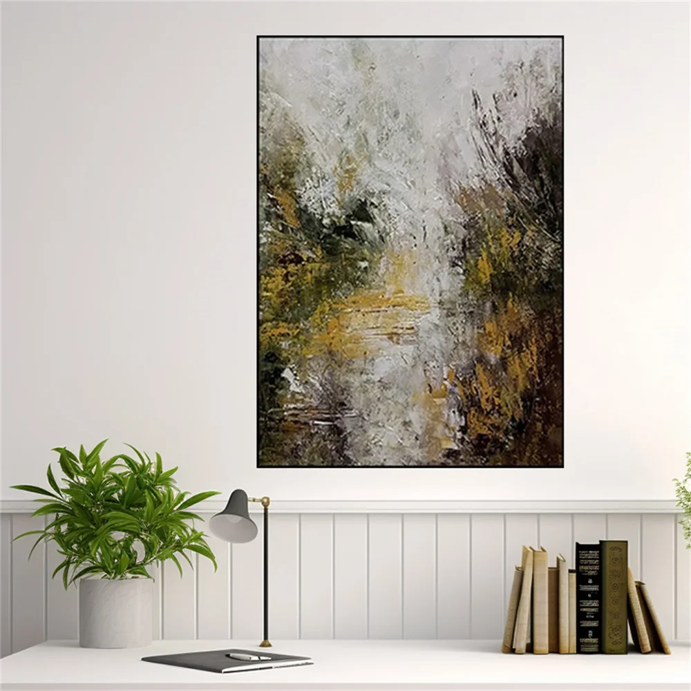 

Nordic Interior Aesthetics Decoration Drawing Modern Hand-Painted Art Abstract Oil Painting Wall Picture Decor Home Aisle Entry