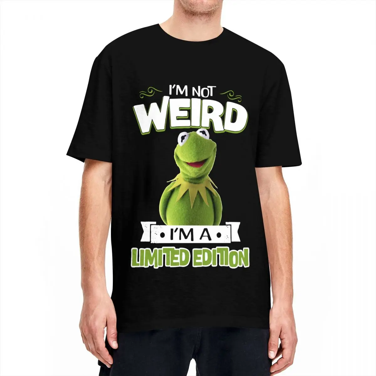 Muppet Kermit Frog I\'m Not Weird I\'m A Limited Edition T-Shirt Men O Neck Cotton T Shirts Short Sleeve Tees Plus Size Clothing