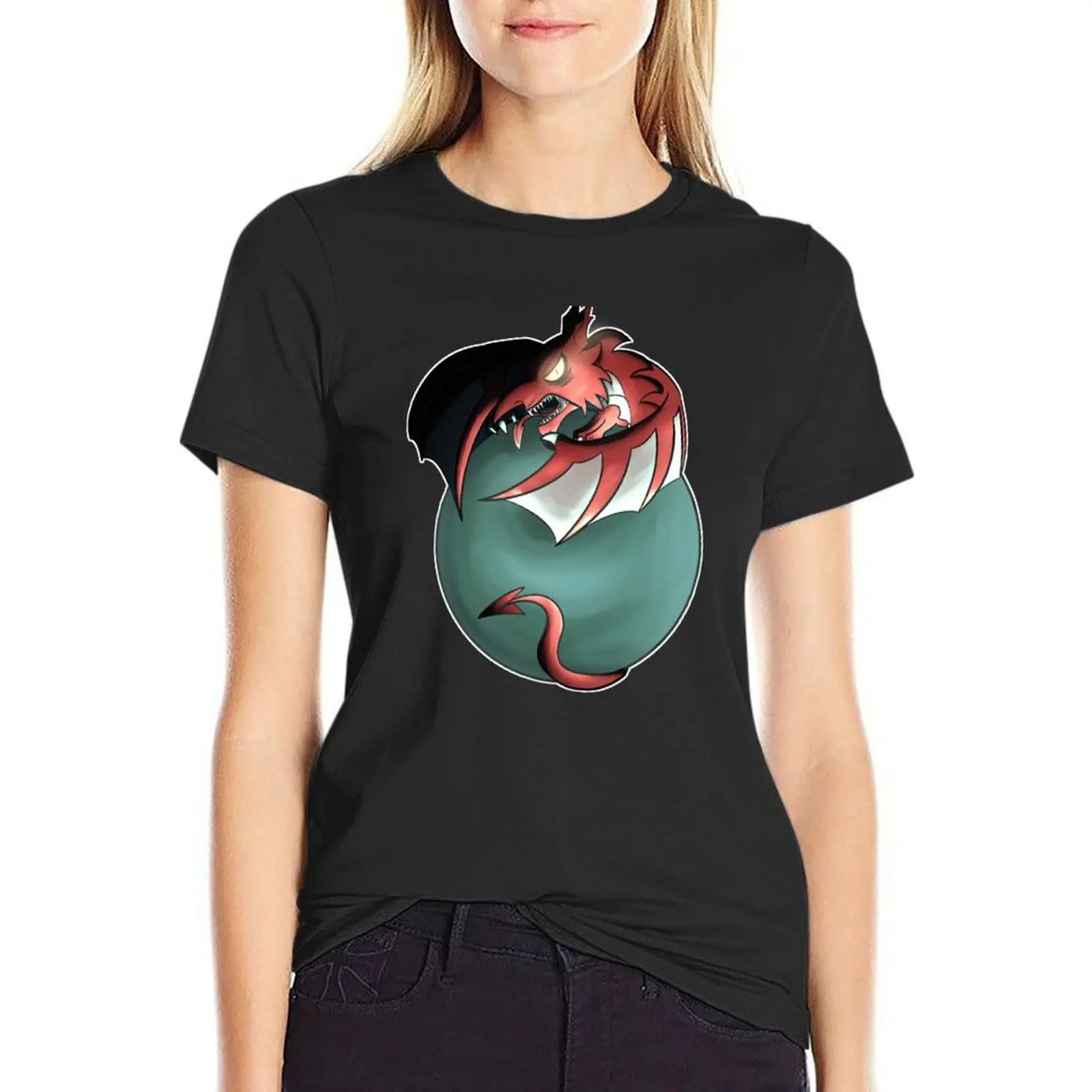 Welsh Dragon T-Shirt anime clothes vintage clothes summer top Women clothing