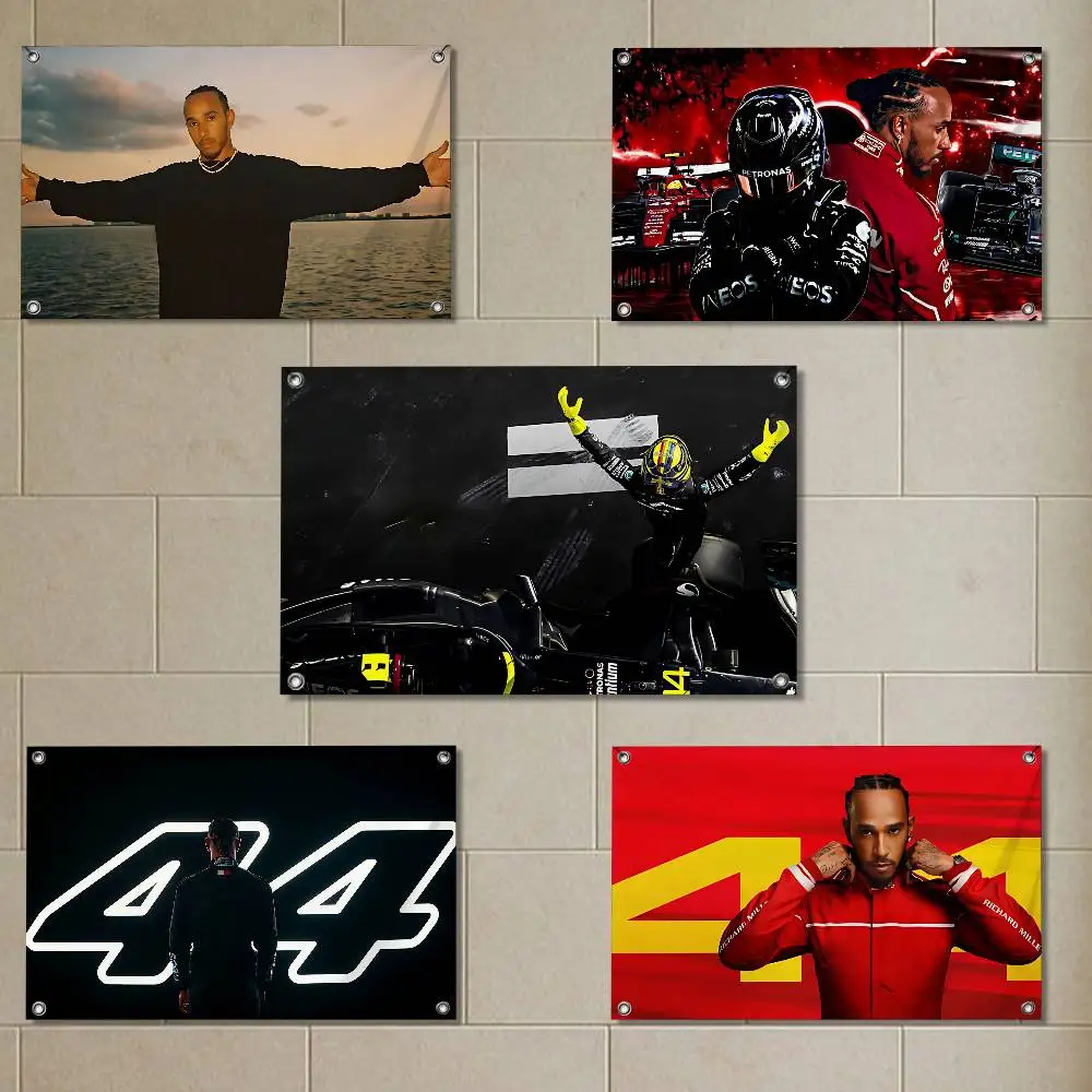 red 44 Racing Lewis Hamilton for party camping living room bedroom carnival booth interior decorations Flags view 3