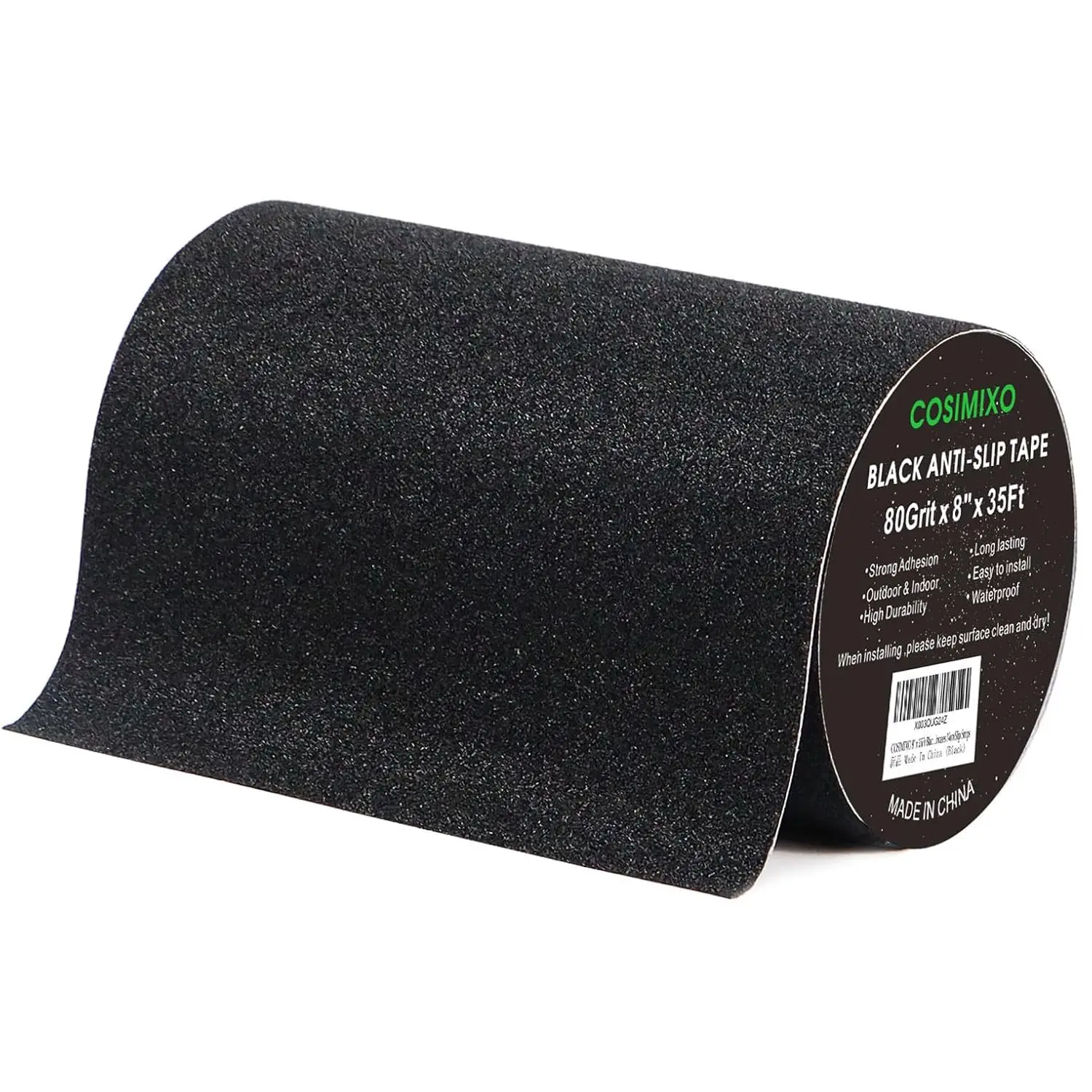 

Heavy Duty Anti-Slip Tape, 8" x 35Ft, 80grit Friction for Stairs Outdoor/Indoor, Non-Skid Safety Grip