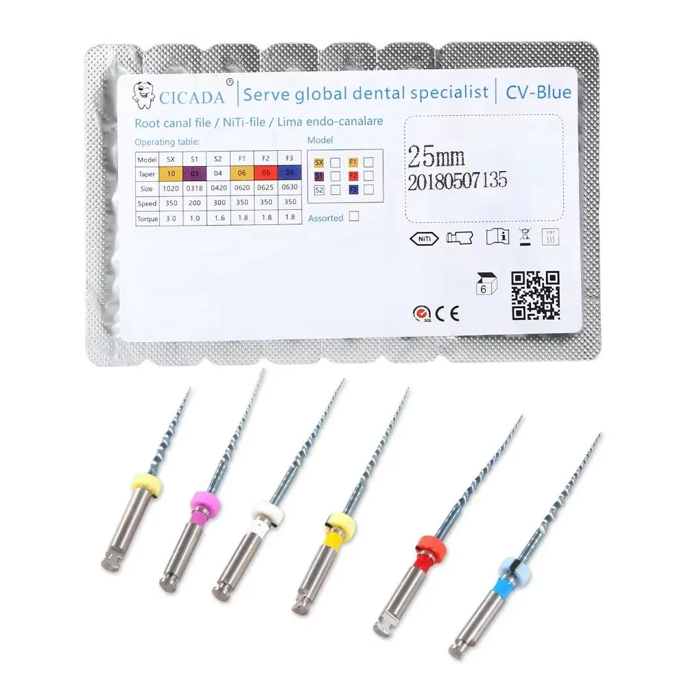 Dental Endodontic Niti Rotary Files Universe Engine 21MM/25MM/31MM Mixed CE