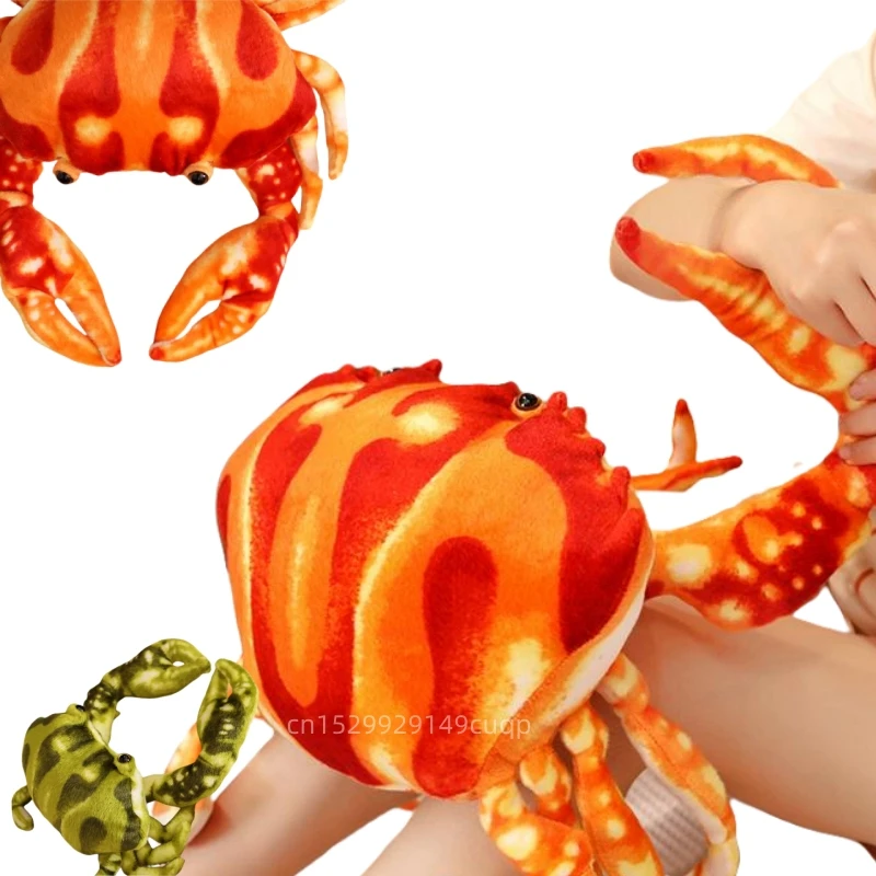 Simulation Crab Plush Toy Soft Cartoon Creative Crab Stuffed Animal Doll Home Decoration Toys Sofa Pillow Boys Birthday Gift