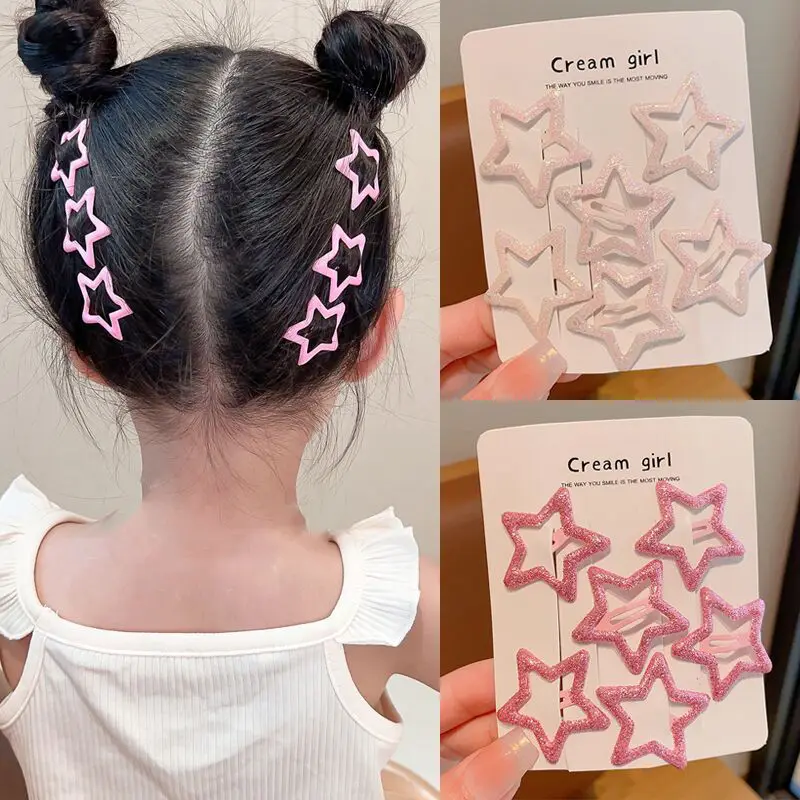 

12Pcs/Set Baby Children Sweet Colors Shiny Star Ornament Hair Clips Women Girls Cute Barrettes Hairpins Kids Hair Accessories