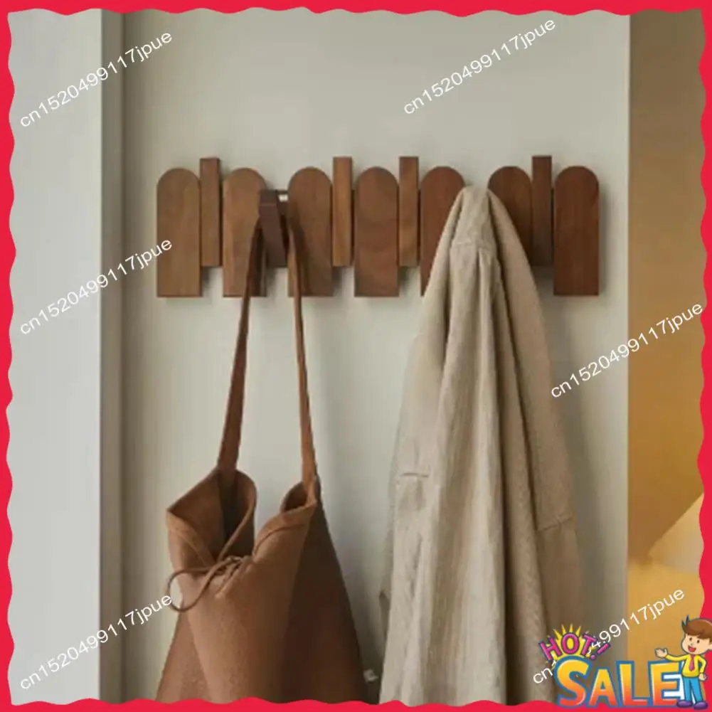 

BOFO Wood Wall Mounted Coat Rack With Decorative Hook Clothes Hat Key Hanger Closet For Living Room Furniture