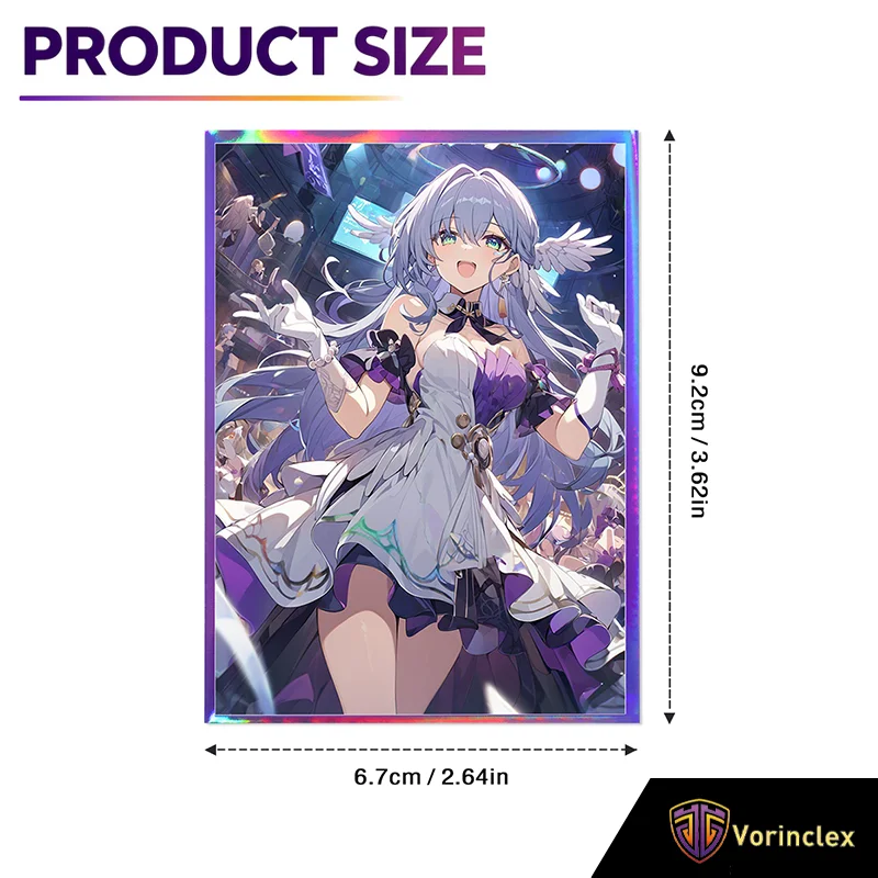 60PCS 67x92mm Robin Anime Card Sleeves Holographic TCG Card Protector PTCG MTG Trading Card Shield Wife Card Sleeves