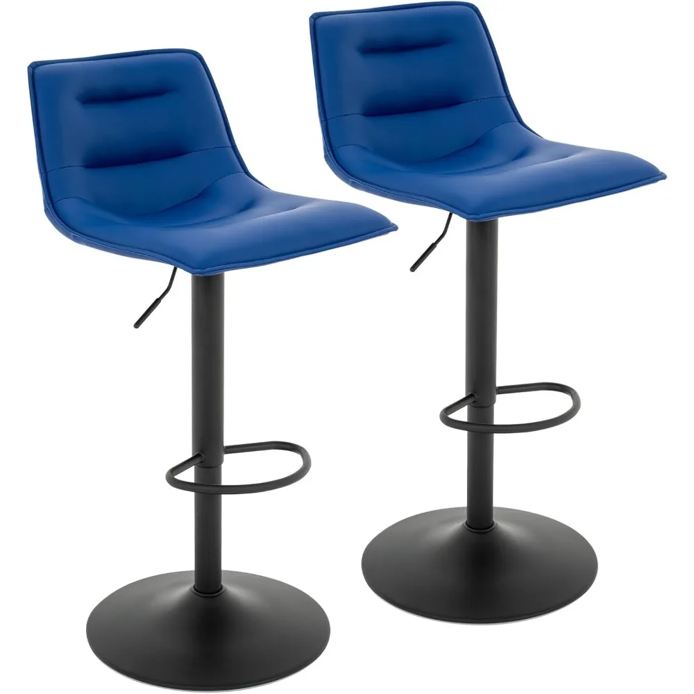 

Adjustable swivel counter height barstools with back, modern PU leather bar chairs for kitchen dining cafe