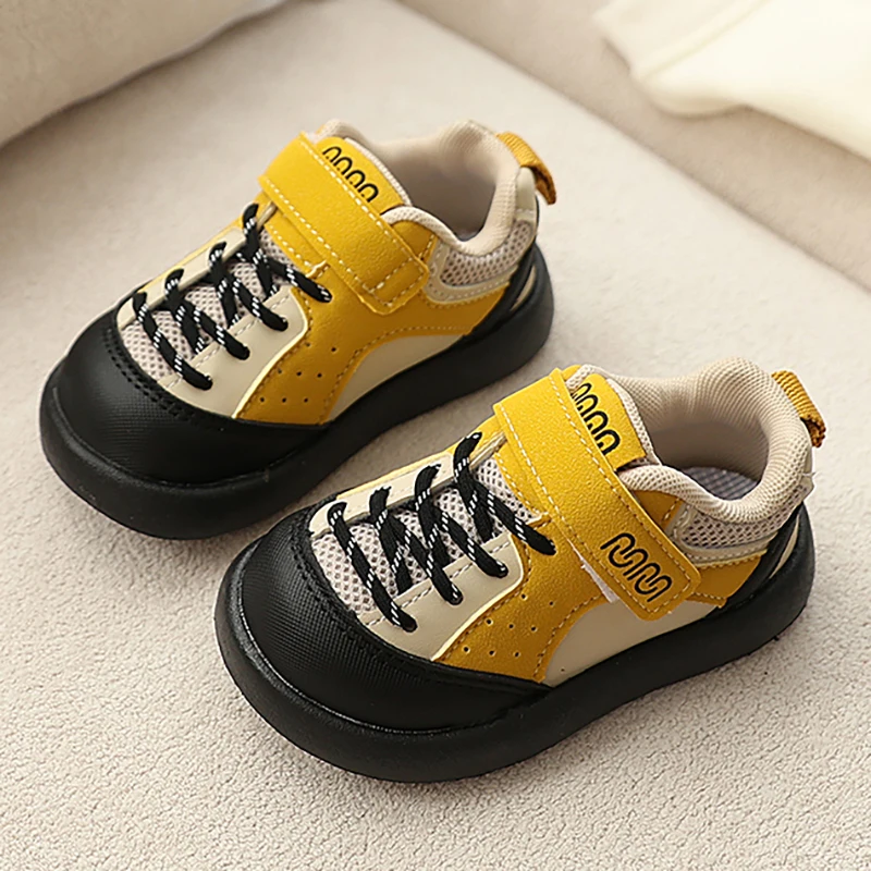 

PU Leather Sport Shoes For Children Ergonomics Soft-soled Kid's Sneakers Autumn Trend Fashion Boy's Girl's Toddler Shoes