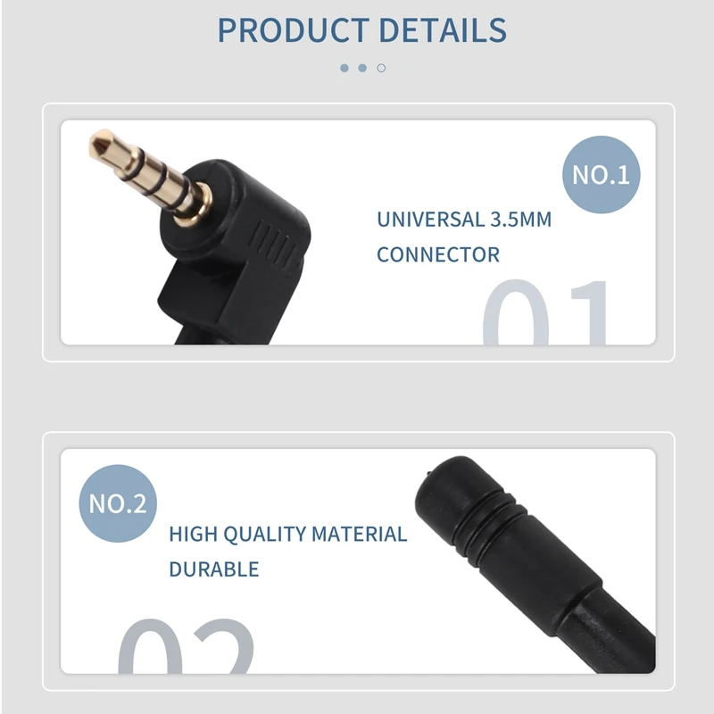 AEE7-Mini haut-parleur universel 3.5Mm Radio antenne Audio extérieure trou pour casque antenne externe 3.5Mm