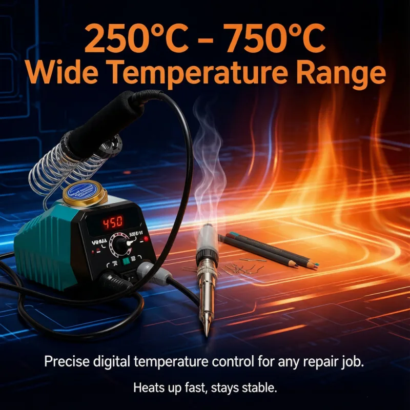 YIHUA Dual Pen Pyrography Station 250-750℃ Digital Display 20 Wire Tips Wood Burning Engraving Tool for Craft DIY Hobby Leather