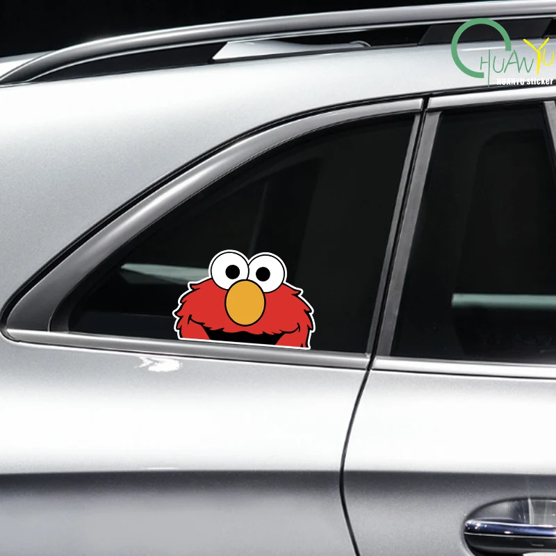 3D Funny Elmo Peeking Cartoon Car Sticker Window Car Truck Vinyl Decal Laptop Car Motorcycle Products