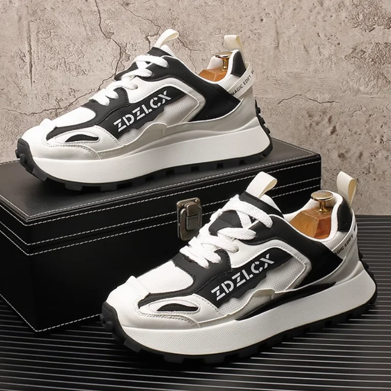 

Trendy men's shoes, breathable mesh dad shoes, Korean-style fashionable thick-soled sports casual shoes b30