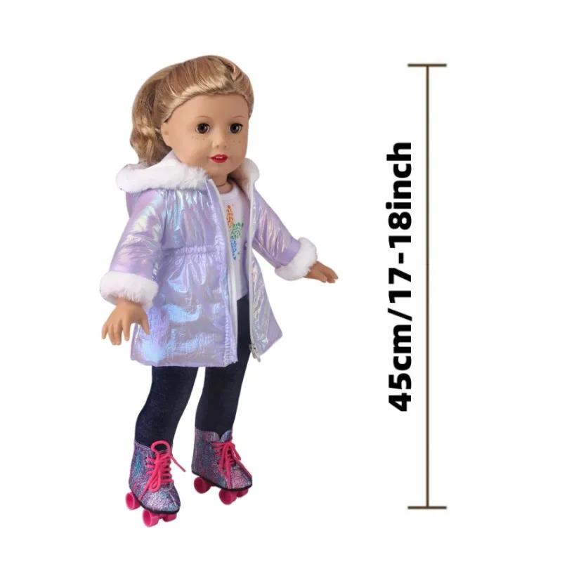 43 cm Doll Clothes Down Jackets Warm Coat for Doll Accessories Fashion  Born Down Jackets Suit 17-18inch Doll Clothes Down Jacke