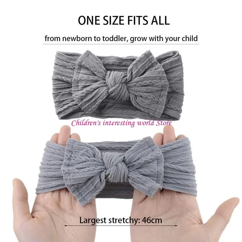 

1Pc Newborn Baby Headband for Girls Elastic Knit Children Turban Baby Bows Soft Nylon Kids Infants and Toddlers 425F