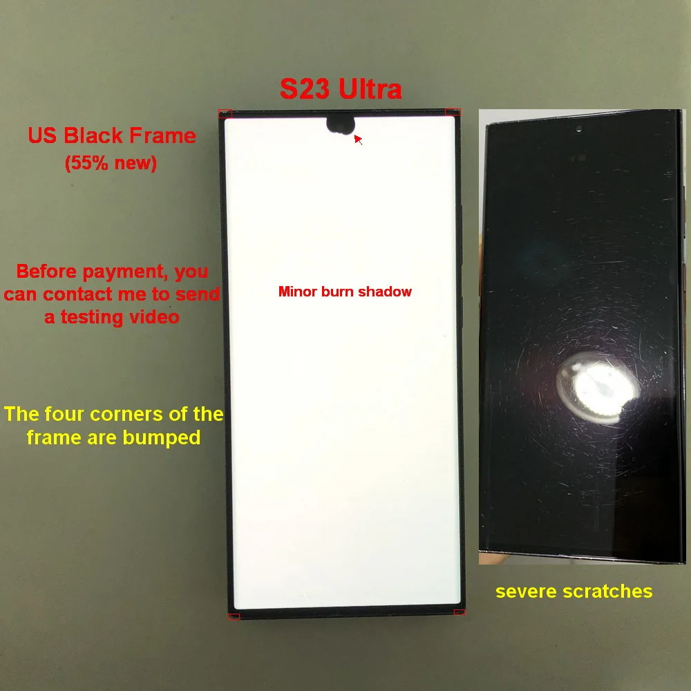 Met gebreken Amoled Voor Samsung Galaxy S23 Ultra 5G Lcd S918B S918B/DS Display Touch Screen Digitizer montage 100% testen